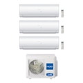Immagine di Haier IES R32 Climatizzatore a parete trial split inverter bianco | unità esterna 5.5 kW unità interne 7000+9000+9000 BTU 3U55S2SR2FA+AS[20|25|25]S2SF2FA-1