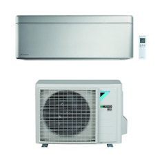 Immagine di Daikin STYLISH R32 Climatizzatore a parete monosplit inverter Wi-Fi, silver | unità esterna 2.5 kW unità interna 9000 BTU SB.FTXA25BS/RXA