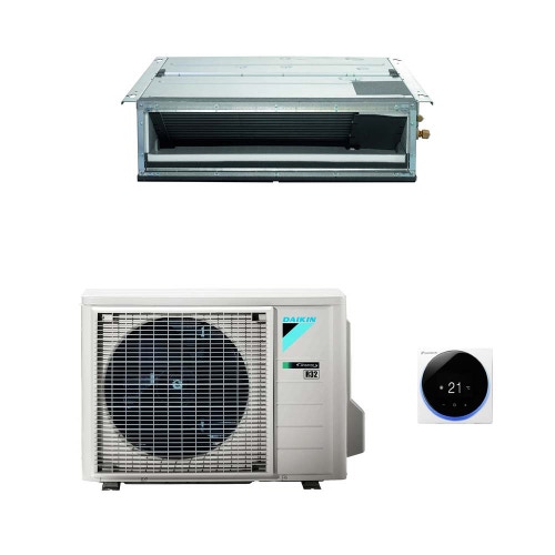 Immagine di Daikin FDXM-F9 Canalizzabile ultrapiatta R32 Climatizzatore monosplit inverter | unità esterna 2.4 kW unità interna 9000 BTU RXM25N9+FDXM25F9