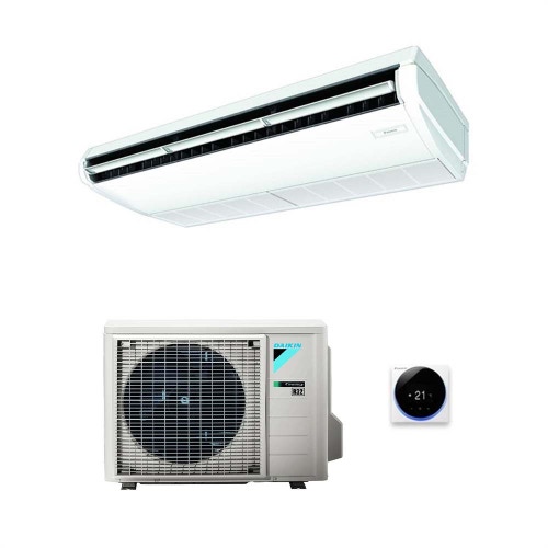 Immagine di Daikin FHA-A9 Pensile a soffitto R32 Climatizzatore monosplit inverter | unità esterna 3.4 kW unità interna 12000 BTU RXM35N9+FHA35A9