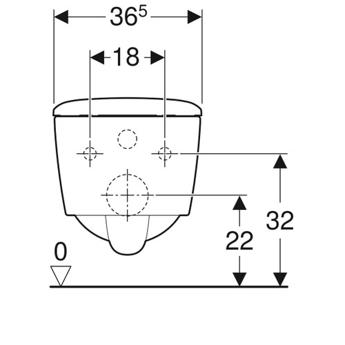 Immagine di Geberit ICON SQUARE set sanitari sospesi, vaso senza brida, con sedile a chiusura ammortizzata, bidet monoforo con troppopieno, colore bianco finitura lucido 500.807.00.1-231910000