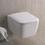 Immagine di Geberit ICON SQUARE set sanitari sospesi, vaso senza brida, con sedile a chiusura ammortizzata, bidet monoforo con troppopieno, colore bianco finitura lucido 500.807.00.1-231910000