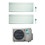 Immagine di Daikin STYLISH R32 Climatizzatore a parete dual split inverter Wi-Fi bianco | unità esterna 5 kW unità interne 7000+12000 BTU 2MXM50M9+FTXA20AW+FTXA35AW