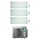 Daikin STYLISH R32 Climatizzatore a parete trial split inverter Wi-Fi bianco | unità esterna 5 kW unità interne 7000+7000+7000 BTU 3MXM52N+3xFTXA20AW