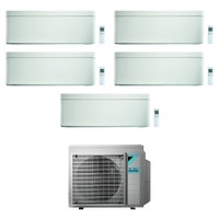 Immagine di Daikin STYLISH R32 Climatizzatore a parete penta split inverter Wi-Fi bianco | unità esterna 7.8 kW unità interne 9000+9000+9000+9000+15000 BTU 5MXM90N+4xFTXA25AW+FTXA42AW
