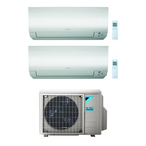 Immagine di Daikin PERFERA FTXM-N R32 Climatizzatore a parete dual split inverter Wi-Fi bianco | unità esterna 4 kW unità interne 7000+9000 BTU 2MXM40M+FTXM20N+FTXM25N