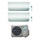 Daikin PERFERA FTXM-N R32 Climatizzatore a parete dual split inverter Wi-Fi bianco | unità esterna 5 kW unità interne 9000+12000 BTU 2MXM50M9+FTXM25N+FTXM35N