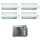Daikin PERFERA FTXM-N R32 Climatizzatore a parete quadri split inverter Wi-Fi bianco | unità esterna 6.8 kW unità interne 5000+5000+7000+7000 BTU 4MXM68N+2xCTXM15N+2xFTXM20N