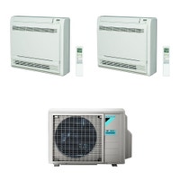 Immagine di Daikin FVXM-F Pavimento R32 Climatizzatore dual split inverter | unità esterna 5 kW unità interne 9000+9000 BTU 2MXM50M9+2xFVXM25F