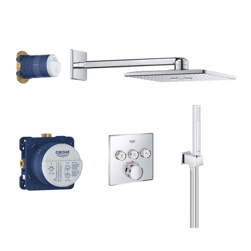 Immagine di Grohe GROHTHERM SMARTCONTROL Set doccia Rainshower SmartActive 310 Cube 34706000