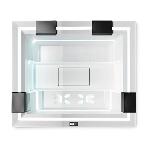 Immagine di Treesse GHOST ZEN minipiscina rettangolare L.280 P.235 H.85 cm, con idromassaggio 40 jet Ghost System e comando touch V2022BN