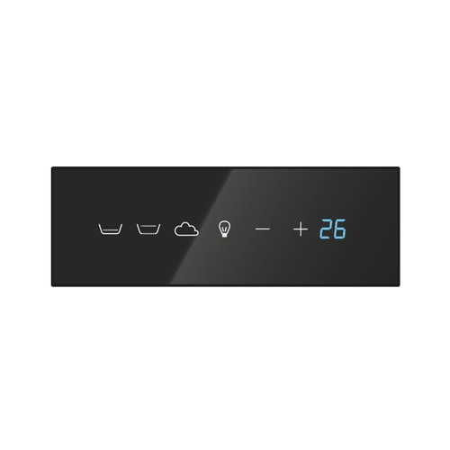 Immagine di Treesse GHOST WAVE minipiscina quadrata L.235 H.98 cm, con idromassaggio Ghost System e comando touch V252GBN