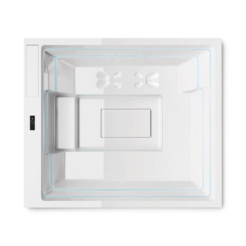 Immagine di Treesse GHOST MUSE minipiscina rettangolare L.280 P.235 H.98 cm, con idromassaggio Ghost System e comando touch V212GBN