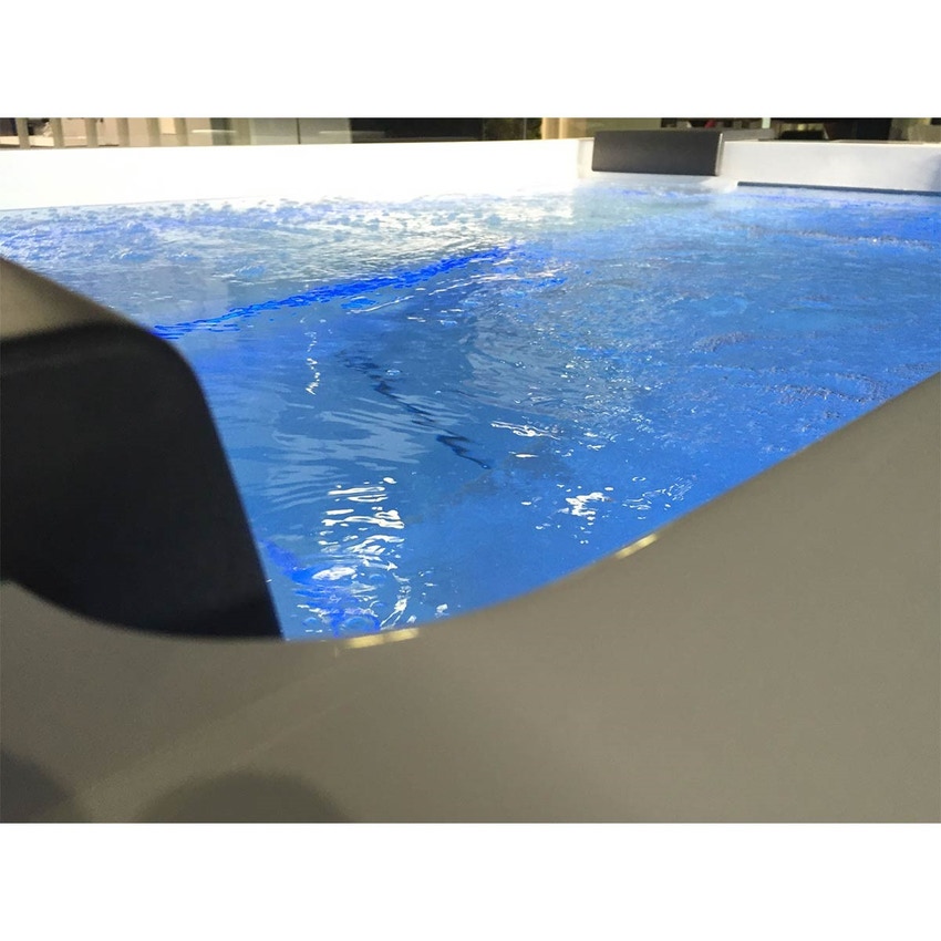 Immagine di Treesse GHOST MAYA minipiscina rettangolare L.260 P.205 H.95 cm, con idromassaggio Ghost System e comando touch V232GBN