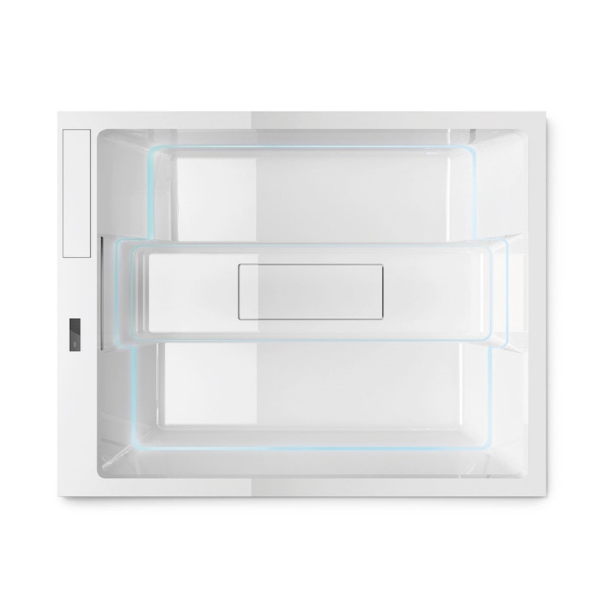 Immagine di Treesse GHOST MAYA minipiscina rettangolare L.260 P.205 H.95 cm, con idromassaggio Ghost System e comando touch V232GBN