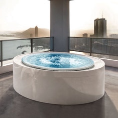 Immagine di Treesse GHOST FUSION SPA 200 minipiscina rotonda Ø 200 H.67 cm, con idromassaggio Ghost System e comando touch V861EBN