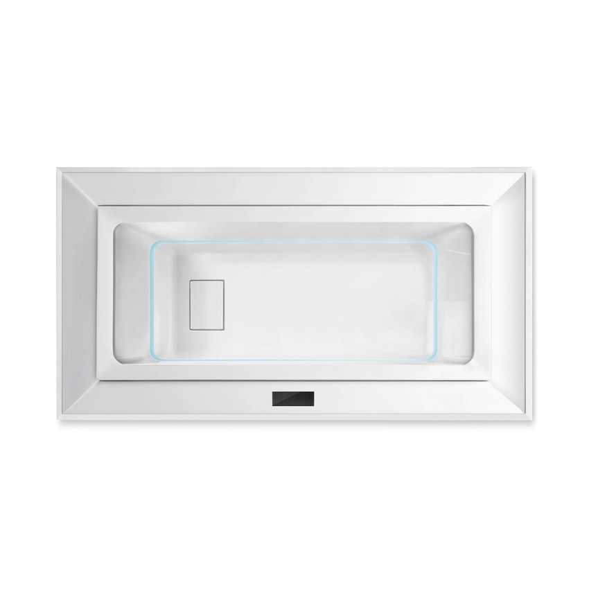 Immagine di Treesse GHOST FUSION SPA 220 minipiscina da esterno rettangolare L.220 P.120 H.67 cm, con idromassaggio Ghost System e comando touch V862O