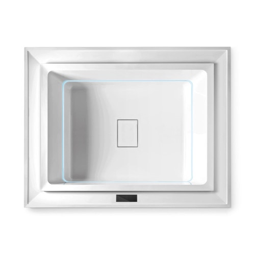 Immagine di Treesse GHOST FUSION SPA 230 minipiscina rettangolare L.230 P.180 H.67 cm, con idromassaggio Ghost System e comando touch V863EBN