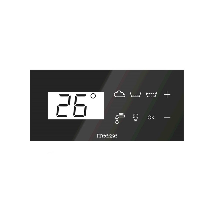 Immagine di Treesse GHOST PLUS PHANTOM PR1 minipiscina quadrata L.235 H.98 cm, con 40 getti idromassaggio e 20 getti idromassaggio plus Ghost System e comando touch V322M