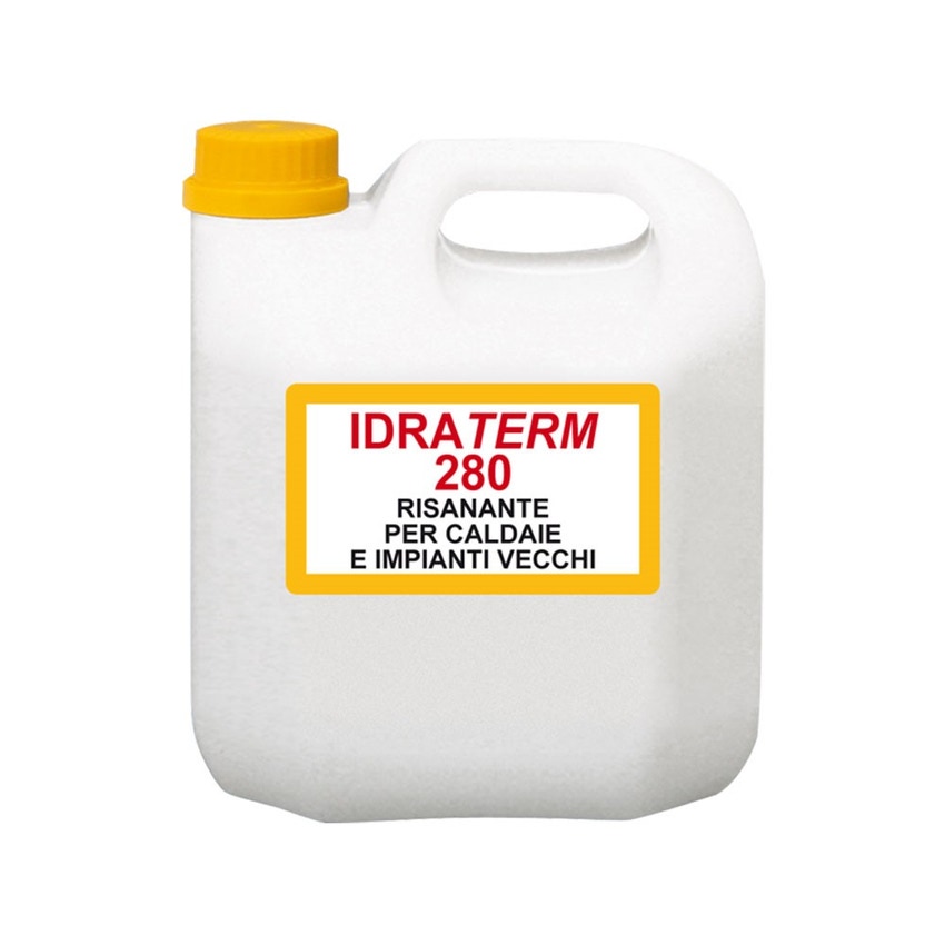 Immagine di Foridra IDRATERM 280 pulitore a pH neutro per caldaia e impianto di climatizzazione, tanica da 5 kg I.280T5