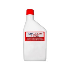 Immagine di Foridra IDRACLEAN F INOX pulitore per residui della combustione negli scambiatori primari delle caldaie a condensazione in acciaio, bottiglia da 1 kg I.FINOXB
