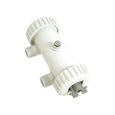 Immagine di Foridra IDRAMAG COMPACT BIANCO K filtro defangatore magnetico compatto a pulizia semiautomatica in controcorrente con attacchi da 3/4", con valvola 3 vie e raccordo ad angolo con ghiere girevoli, colore bianco COMPACTBK