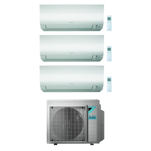 Immagine di Daikin PERFERA FTXM-N R32 Climatizzatore a parete trial split inverter Wi-Fi bianco | unità esterna 5 kW unità interne 5000+5000+15000 BTU 3MXM52N+CTXM[15|15]N+FTXM[42]N