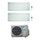 Daikin STYLISH R32 Climatizzatore a parete dual split inverter Wi-Fi bianco | unità esterna 5 kW unità interne 5000+9000 BTU 2MXM50M9+CTXA[15]AW+FTXA[25]AW