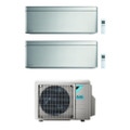 Immagine di Daikin STYLISH R32 Climatizzatore a parete dual split inverter Wi-Fi silver | unità esterna 5 kW unità interne 7000+7000 BTU 2MXM50M9+FTXA[20|20]BS