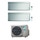 Daikin STYLISH R32 Climatizzatore a parete dual split inverter Wi-Fi silver | unità esterna 5 kW unità interne 7000+12000 BTU 2MXM50M9+FTXA[20|35]BS