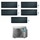 Daikin STYLISH R32 Climatizzatore a parete penta split inverter Wi-Fi blackwood | unità esterna 7.8 kW unità interne 5000+5000+5000+7000+12000 BTU 5MXM90N+CTXA[15|15|15]BT+FTXA[20|35]BT