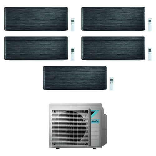 Immagine di Daikin STYLISH R32 Climatizzatore a parete penta split inverter Wi-Fi blackwood | unità esterna 7.8 kW unità interne 5000+7000+7000+9000+18000 BTU 5MXM90N+CTXA[15]BT+FTXA[20|20|25|50]BT