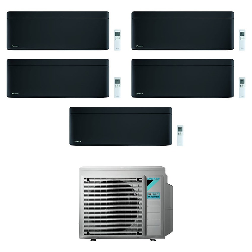 Immagine di Daikin STYLISH R32 Climatizzatore a parete penta split inverter Wi-Fi nero | unità esterna 7.8 kW unità interne 5000+5000+5000+7000+7000 BTU 5MXM90N+CTXA[15|15|15]BB+FTXA[20|20]BB