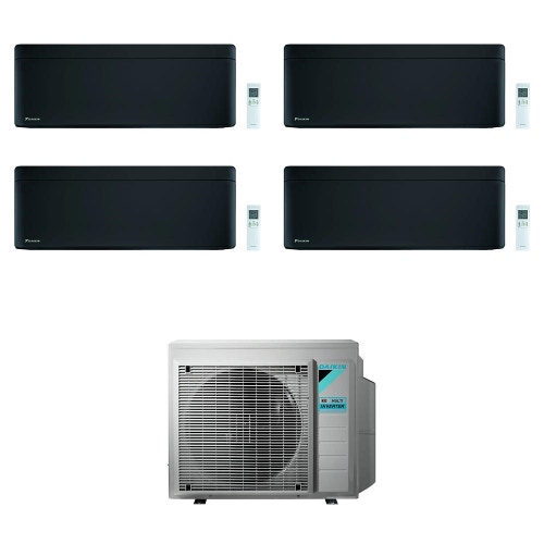 Immagine di Daikin STYLISH R32 Climatizzatore a parete quadri split inverter Wi-Fi nero | unità esterna 6.8 kW unità interne 7000+7000+7000+7000 BTU 4MXM68N+FTXA[20|20|20|20]BB