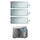 Daikin STYLISH R32 Climatizzatore a parete trial split inverter Wi-Fi silver | unità esterna 6.8 kW unità interne 5000+7000+15000 BTU 3MXM68N+CTXA[15]BS+FTXA[20|42]BS