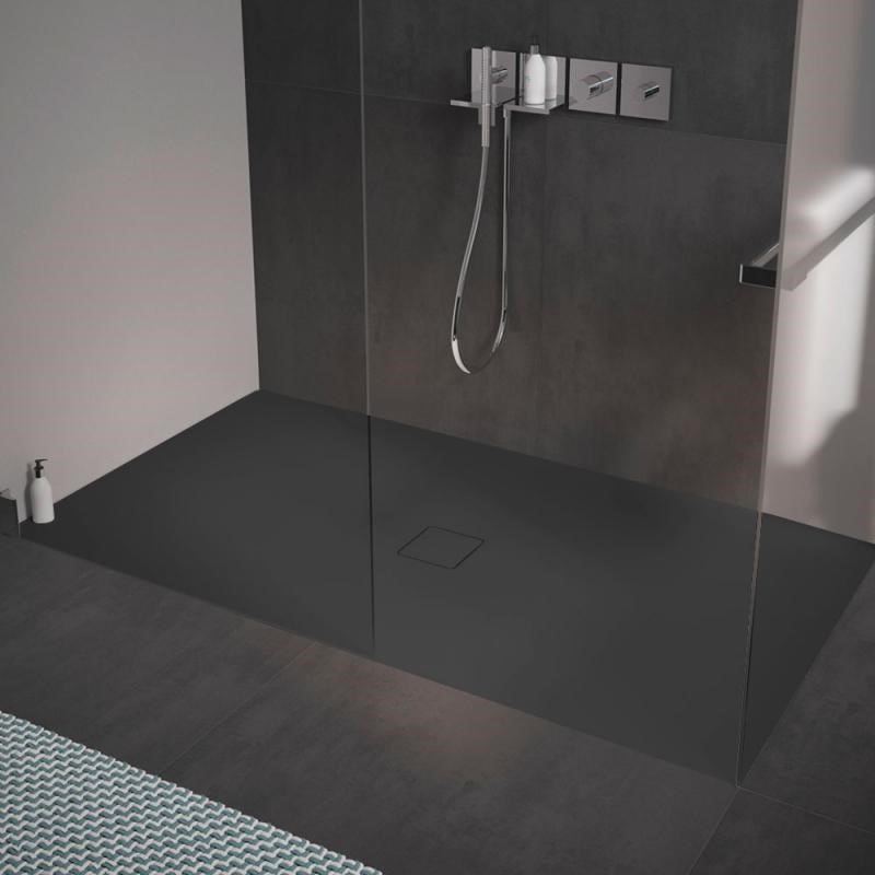 Immagine di Kaldewei CONOFLAT piatto doccia rettangolare L.150 P.100 cm, con Secure Plus, colore nero finitura opaco 467300010676