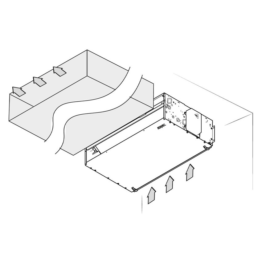Immagine di Aermec FCZ PO Ventilconvettore per impianto 4 tubi da incasso canalizzabile, con motore potenziato, installazione orizzontale/verticale (batteria principale e secondaria standard) senza comando a bordo FCZ201PO