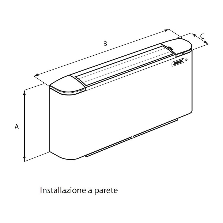 Immagine di Aermec OMNIA UL 12 C Ventilconvettore con mantello, installazione verticale per impianto 2 tubi - con termostato elettronico UL12C