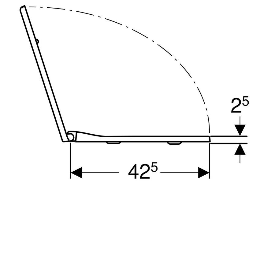 Immagine di Geberit COLIBRI' sedile con fissaggio dal basso, senza chiusura ammortizzata, colore bianco finitura lucido 500.912.00.1