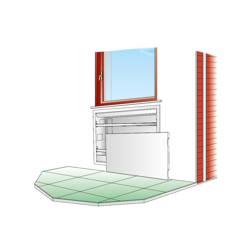 Immagine di Aermec Ventilcassaforma, dima d'installazione per ventilconvettori serie OMNIA UL ad incasso nel muro (versioni P) CHU12L
