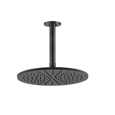 Immagine di Gessi INCISO SHOWER soffione anticalcare per doccia, a soffitto, orientabile, finitura black metal brushed PVD 58252#707