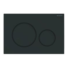 Immagine di Geberit SIGMA20 placca di comando doppio tasto, placca e tasti colore nero finitura opaco, anelli design colore nero 115.882.16.1