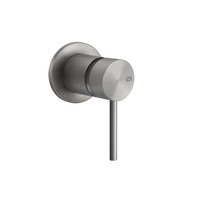 Immagine di Gessi 316 FLESSA comando remoto a parete per lavabo/doccia, 1 uscita, finitura steel brushed 54019#239