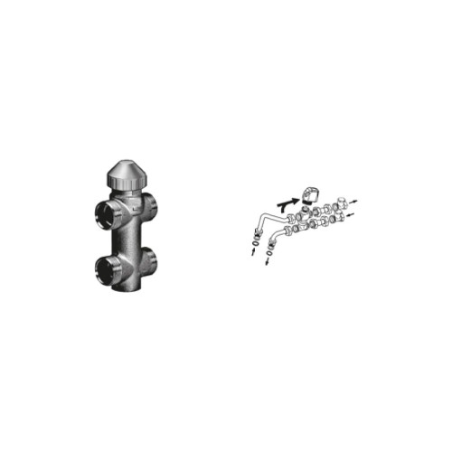 Immagine di Sabiana Valvola a 3 vie ON-OFF con detentore a regolazione micrometrica + kit collegamento non montata (modello 44-54-56-64-66) 9079503W