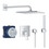 Immagine di Grohe EUROCUBE set doccia con soffione Rainshower Mono 310 Cube, cromo 25238000