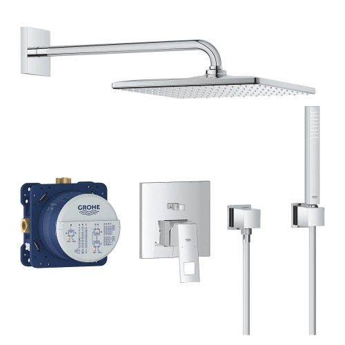Immagine di Grohe EUROCUBE set doccia con soffione Rainshower Mono 310 Cube, cromo 25238000