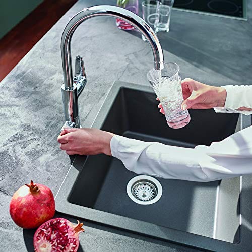 Immagine di Grohe BLUE PURE BAUCURVE miscelatore monocomando per lavello con sistema filtrante dell’acqua finitura cromo lucido 30385000