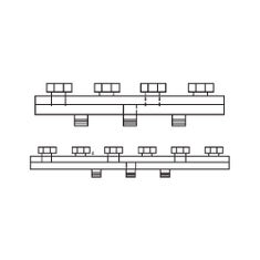 Immagine di Vaillant Collettore per moduli di distribuzione idraulica per collegamento con caldaia (a 2 vie) raccordi 1 1/4" 307556