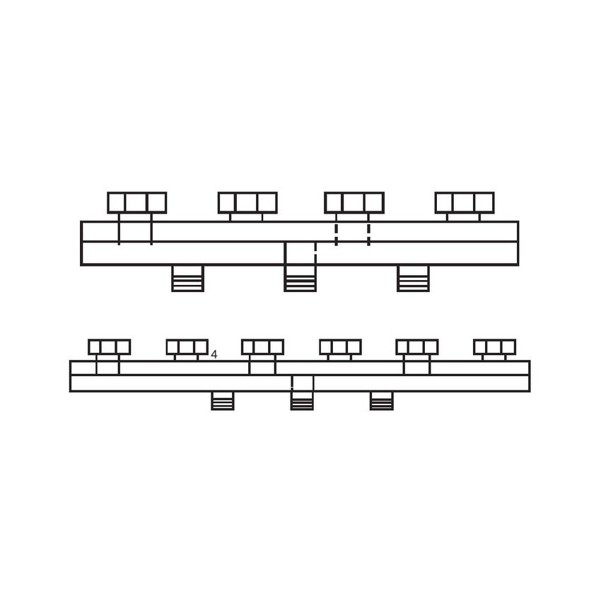 Immagine di Vaillant Collettore per moduli di distribuzione idraulica per collegamento con caldaia (a 3 vie) raccordi 1 1/4" 307597