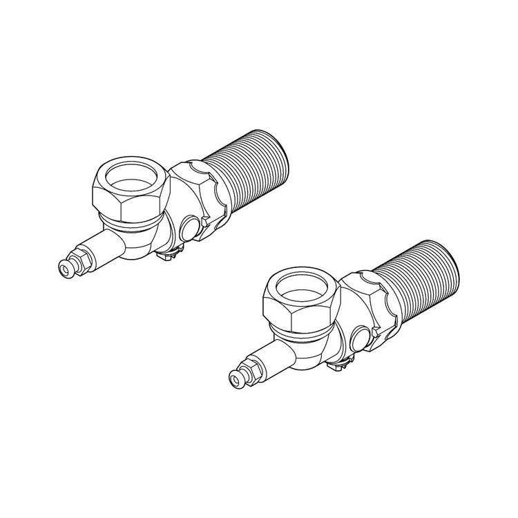 Immagine di Vaillant Set saracinesche a squadra per allacciamento andata/ritorno riscaldamento per vecchia dima a muro (raccordi 3/4") 306200